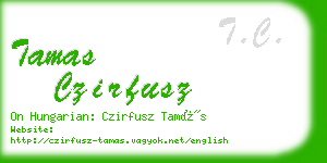 tamas czirfusz business card